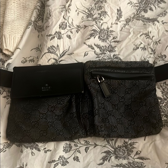 Gucci Black Patterned Waist Bag - Picture 1 of 8